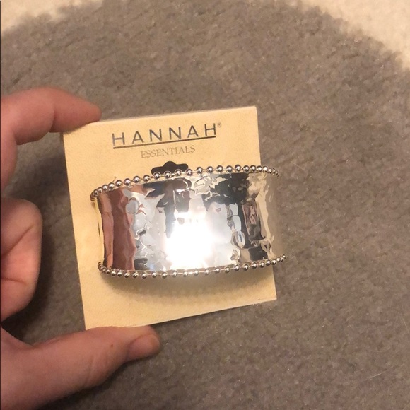 NWT Hammered Silver Cuff Bracelet - Picture 2 of 4